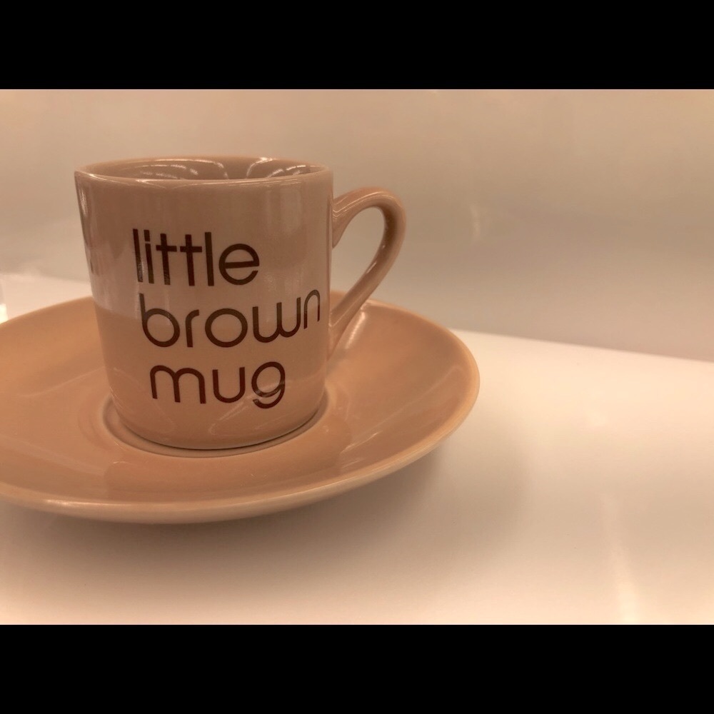 Bloomingdales Little Brown Mug & Saucer Set